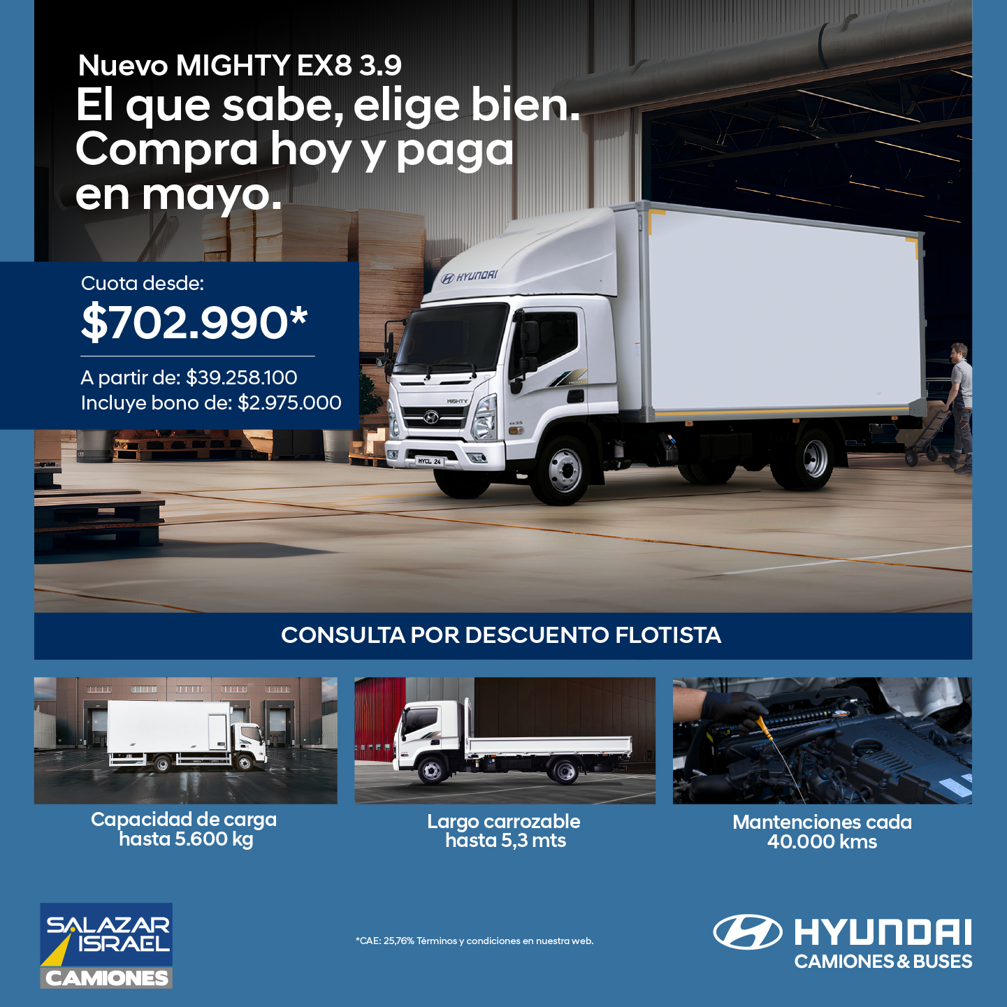 Hyundai Mighty Ex8 2025 Salazar Israel - Camiones