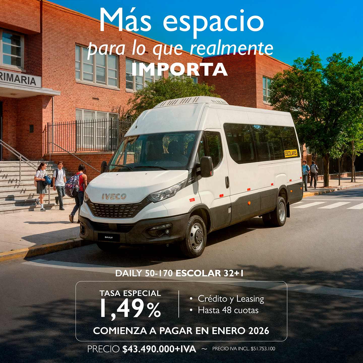 Iveco Daily 50 - 170 Escolar 2025 Salazar Israel - Camiones