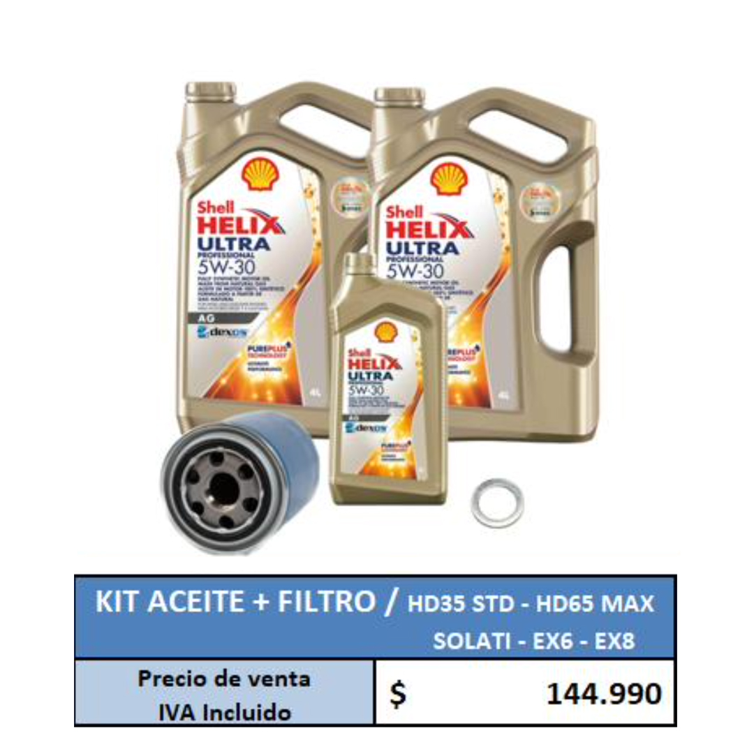 Hyundai Repuestos Kit Aceite + Filtro Hd35 Std / Hd65 Max 2025  Usado en Salazar Israel - Repuestos Camiones