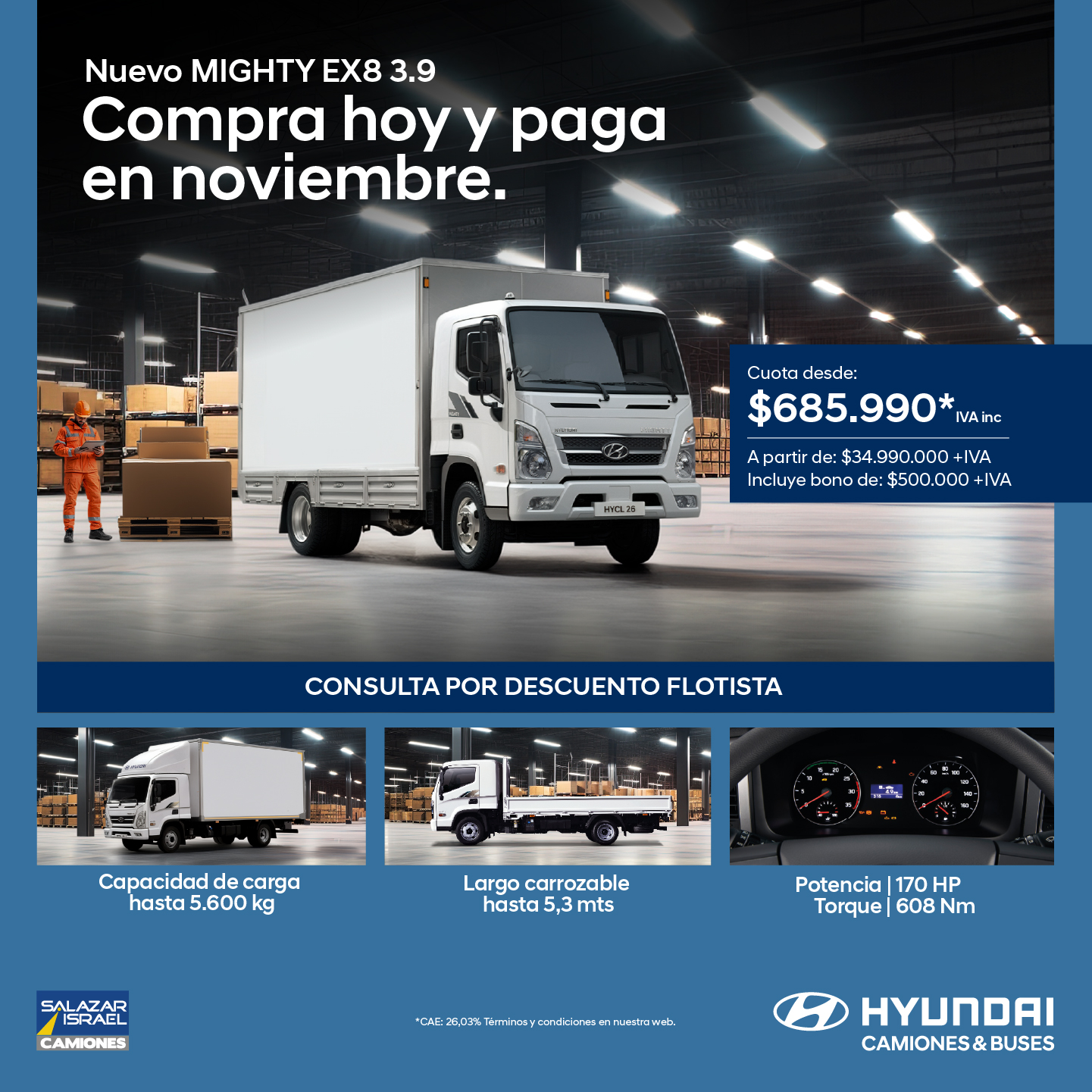Hyundai Mighty Ex8 2026 Salazar Israel - Camiones