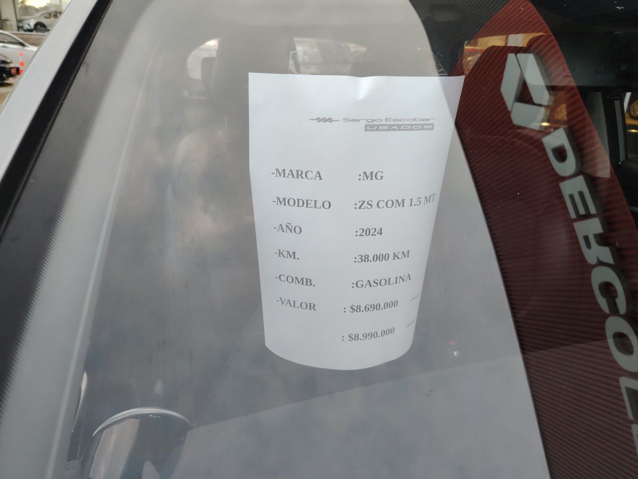 Mg Zs Zs Mt 1.5 2024 Usado en Usados de Primera - Sergio Escobar