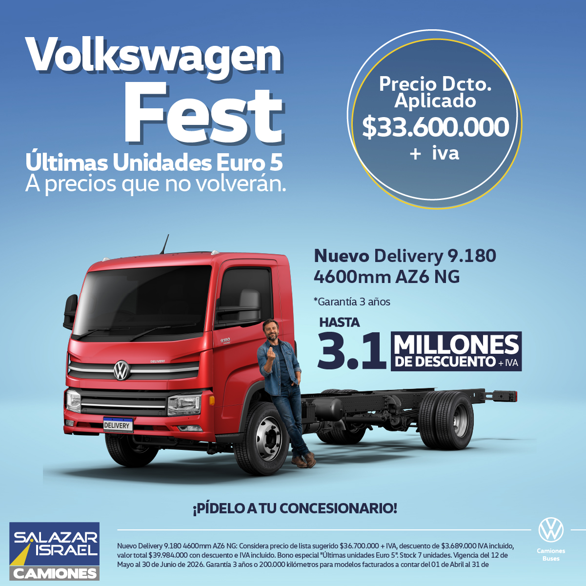 Volkswagen Delivery 9.180 Mt6 2025 Salazar Israel - Camiones