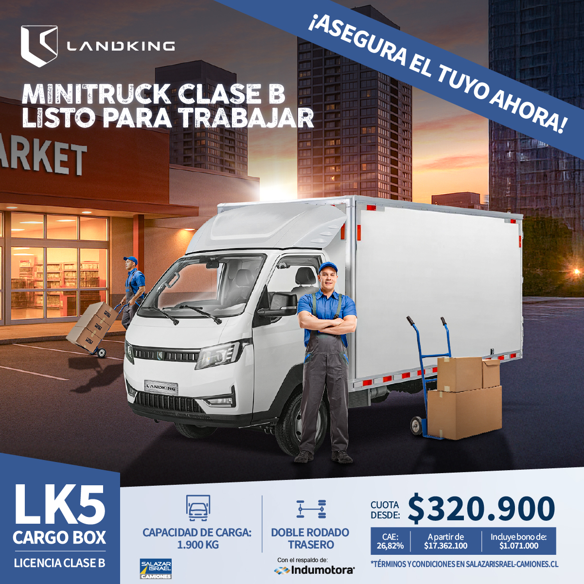 Landking Lk5 Cargo Box 2025  Usado en Salazar Israel - Camiones