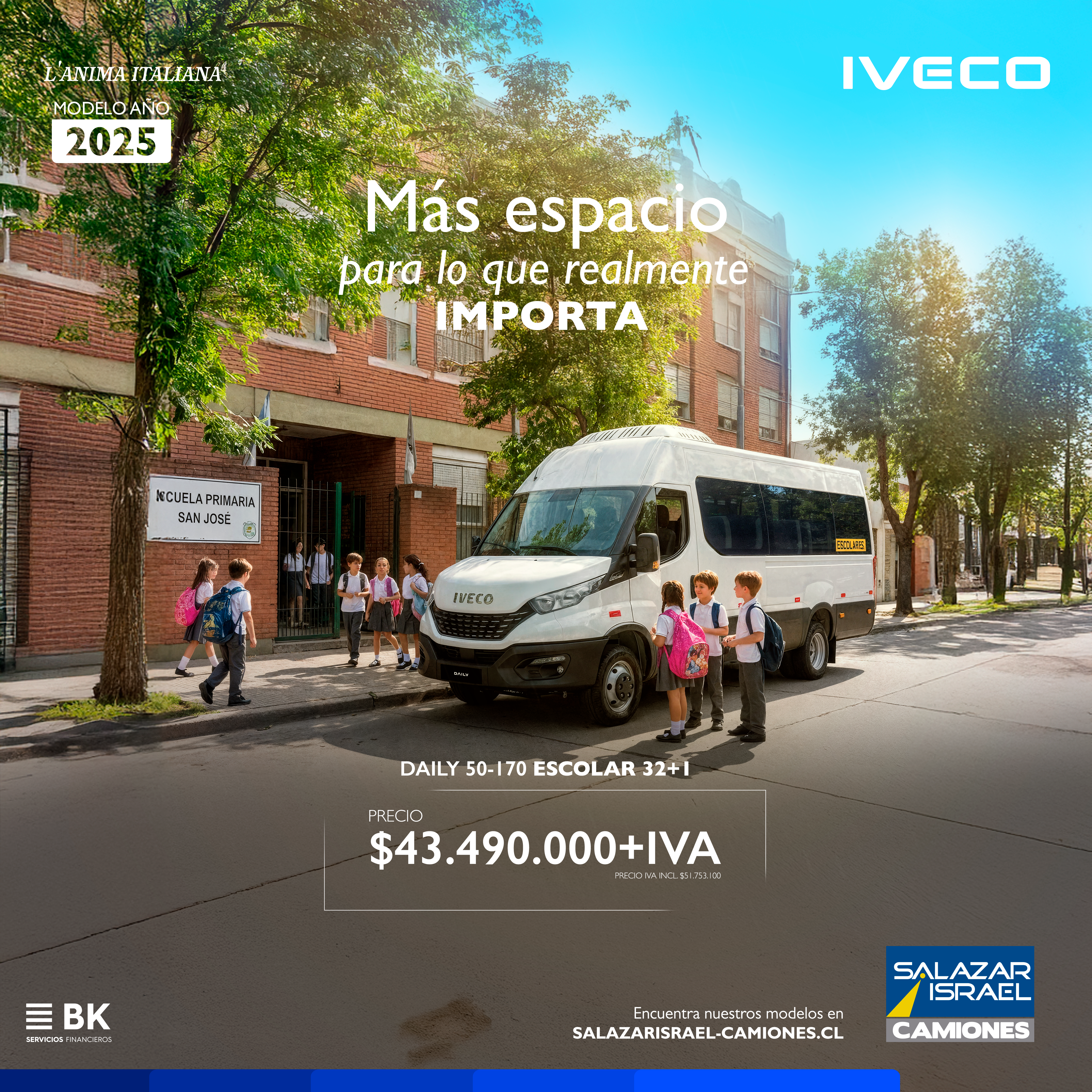 Iveco Daily 50 - 170 Escolar 2025 Salazar Israel - Camiones